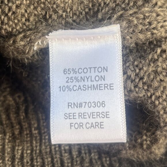 Morgan City Cashmere Blend Turtleneck Sweater Womens Large Brown New WOT - Picture 6 of 7